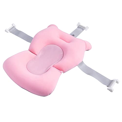 Sharplace Almohadilla de baño para bebé, Asiento de baño Antideslizante, Asiento de Soporte fácil de Llevar para baño de bañera - Rosa