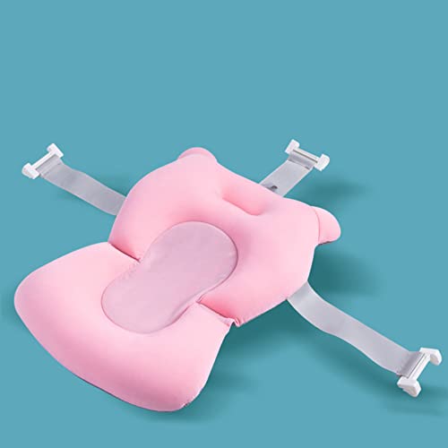 Sharplace Almohadilla de baño para bebé, Asiento de baño Antideslizante, Asiento de Soporte fácil de Llevar para baño de bañera - Rosa