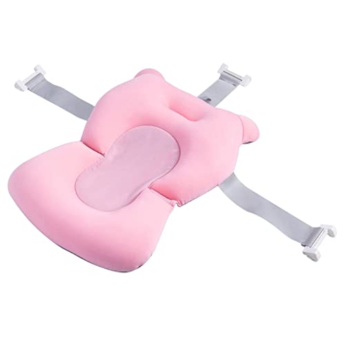 Sharplace Almohadilla de baño para bebé, Asiento de baño Antideslizante, Asiento de Soporte fácil de Llevar para baño de bañera - Rosa