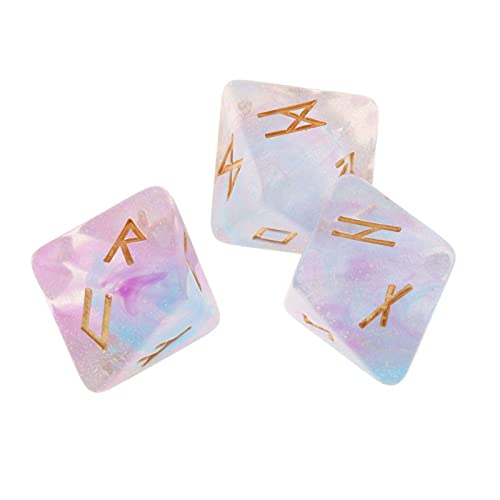 sharprepublic Durable Sky Rune Tarot Exquisito Dados de Adivinación para Juegos de Tabla Game Dados - Estilo 3, Individual