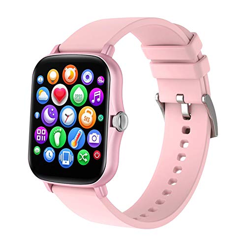 Shiwaki Reloj Inteligente Y20 para Hombres y Mujeres, IP67 Resistente al Agua, Fitness Tracker Sport Digital Watch Smartwatch para teléfonos Android/iOS - Rosa