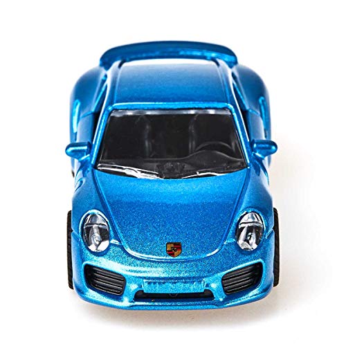 siku 1506, Porsche 911 Turbo S, Metal/Plástico, Azul, Vehículo de juguete para niños, Apertura de puertas