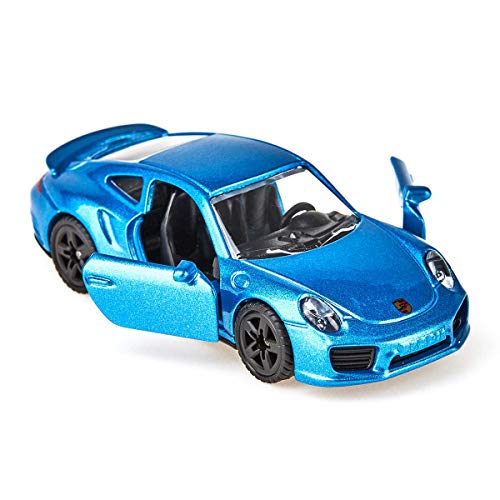 siku 1506, Porsche 911 Turbo S, Metal/Plástico, Azul, Vehículo de juguete para niños, Apertura de puertas