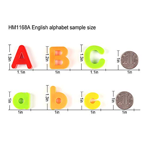 SIMUER 80PCS Letras magnéticas y números, Alfabeto imanes de Nevera niños Aprendizaje Juguetes educativos Incluye mayúsculas, minúsculas y símbolos matemáticos