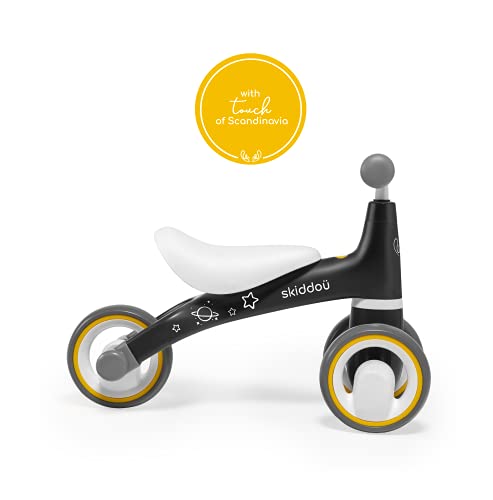 skiddoü bicicleta sin pedales correpasillos para niños Berit bicicleta de equilibrio para aprender a montar en bicicleta, tres ruedas de 6" de espuma EVA manillar antideslizante 2kg gris