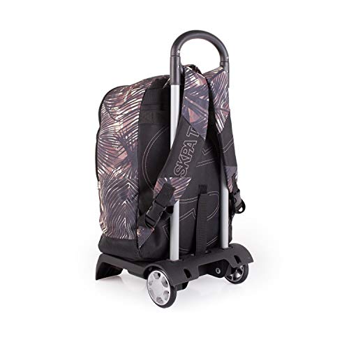 SKPAT - Mochila Escolar Niño Primaria Grande Adaptable a Carro con Ruedas - Mochila Infantil Niño para Colegio Resistente y Ligera de Marca SKPAT. Asa Superior y Tiras Ajustables. 32339, Color Negro