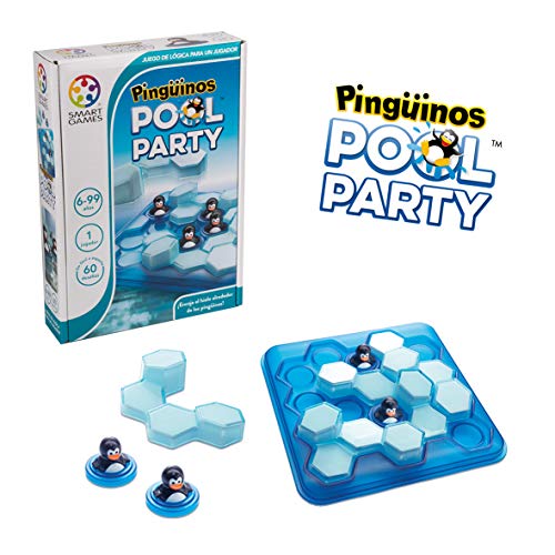 smart games- Penguins Pool Party Juego de Rompecabezas, Multicolor, único (SG431ES)