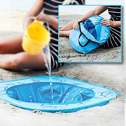 Smart Planet® Piscina de Playa desplegable para niños pequeños – 80 x 80 x 15 cm Piscina Infantil para Jugar en la Arena