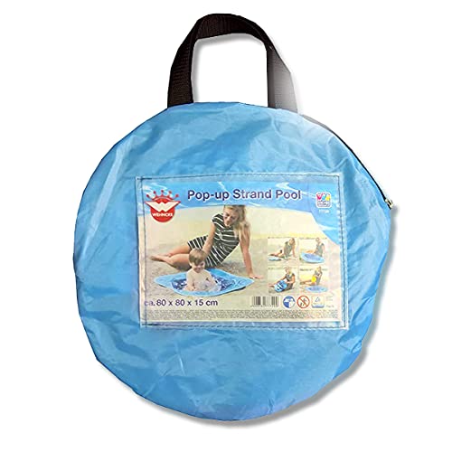 Smart Planet® Piscina de Playa desplegable para niños pequeños – 80 x 80 x 15 cm Piscina Infantil para Jugar en la Arena