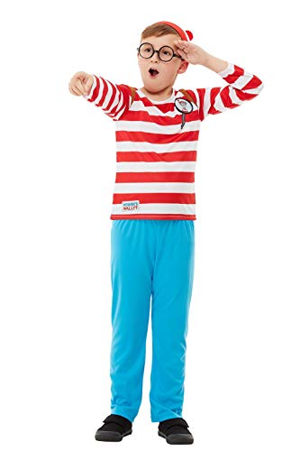 Smiffys 50279L - Disfraz oficial de ¿Dónde está Wally?, para niños