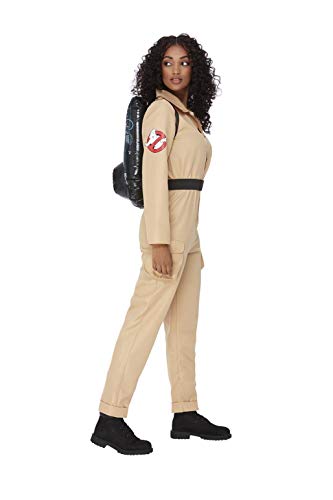 Smiffys Officially Licensed Ghostbusters Ladies Costume Disfraz de Cazafantasmas con licencia oficial, color beige, M-UK Size 12-14 (52568M)