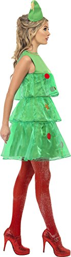 Smiffy's Smiffys-24331L Disfraz de árbol de Navidad, con vestido y gorro, color verde, L-EU Tamaño 44-46 24331L