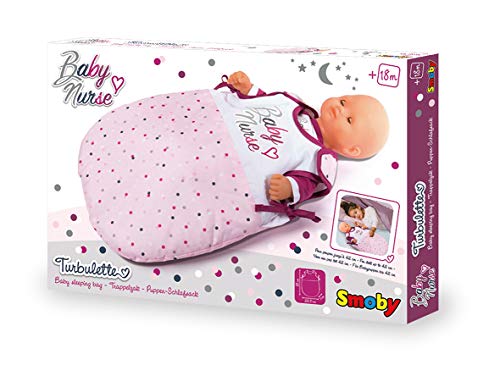 Smoby Baby Nurse-Saco de Dormir para Muñecos Bebé de hasta 42cm, para Niños a Partir de 18 Meses, Color (220360WEB)