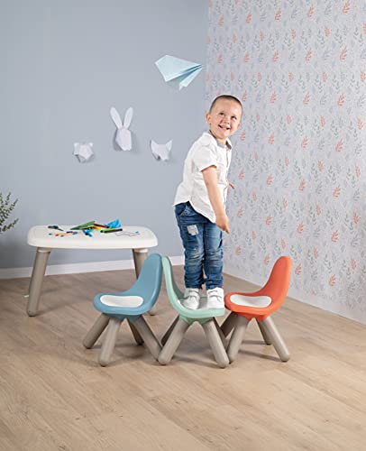 Smoby Silla Infantil, diseño Partir de 18 Meses, para Interior y Exterior, plástico, Ideal para jardín, terraza, habitación de los niños, Color Azul Tormenta 880108