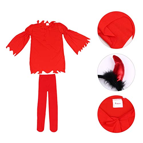 SOIMISS Disfraz de Diablo de Halloween para Niña Vestido de Diablo de Halloween Kit de Falda de Halloween para Niños Niños Pequeños