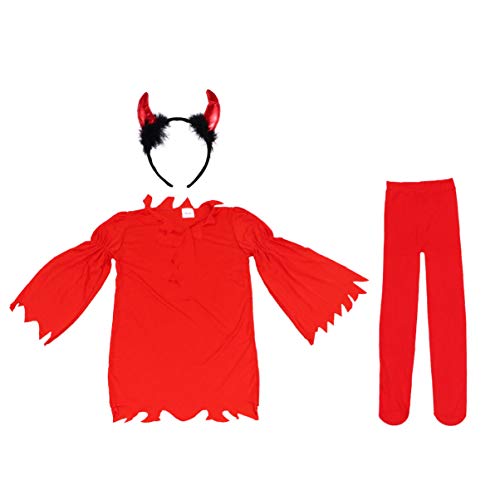 SOIMISS Disfraz de Diablo de Halloween para Niña Vestido de Diablo de Halloween Kit de Falda de Halloween para Niños Niños Pequeños