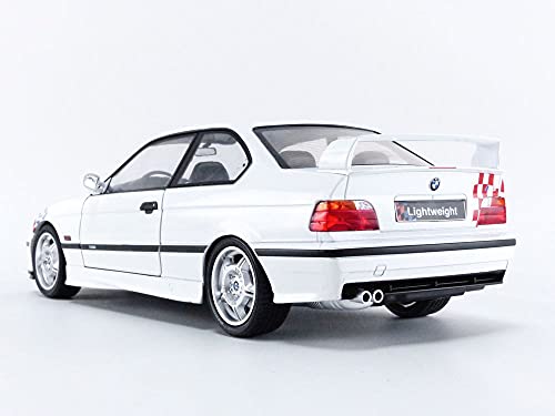 Solido 421186800 BMW M3 Lightweight, E36 Coupé, 1995, Escala 1:18, Color Blanco