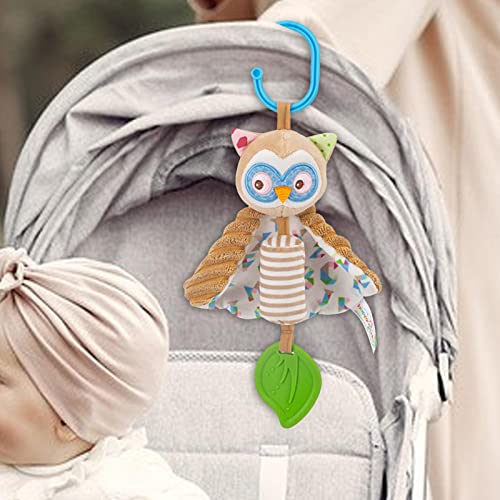 Sonajero de juguete para cochecito de bebé, mordedor de peluche musical, juguete de sonajero para percha de bebé, juguete suave sensorial para asiento de coche para bebés y niños pequeños, Baby Shower