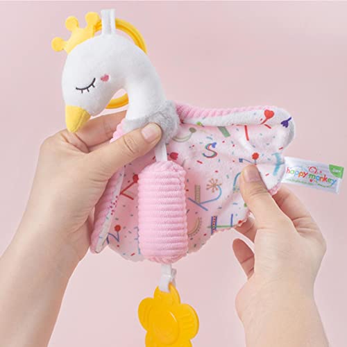 Sonajero de juguete para cochecito de bebé, mordedor de peluche musical, juguete de sonajero para percha de bebé, juguete suave sensorial para asiento de coche para bebés y niños pequeños, Baby Shower