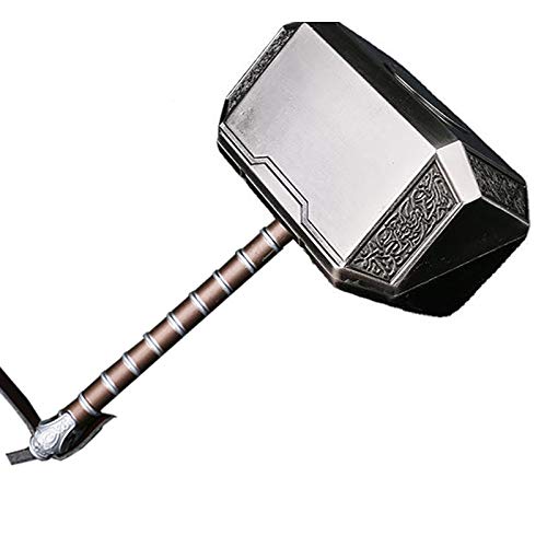 sookin Thor Martillo Metal Modelo Halloween Cosplay Prop 1: 1 Thor Martillo AleacióN Arma Modelo de Metal 20cm Martillo Thor SuperhéRoe Juguete Thor's Hammer Regalo CumpleañOs Navidad