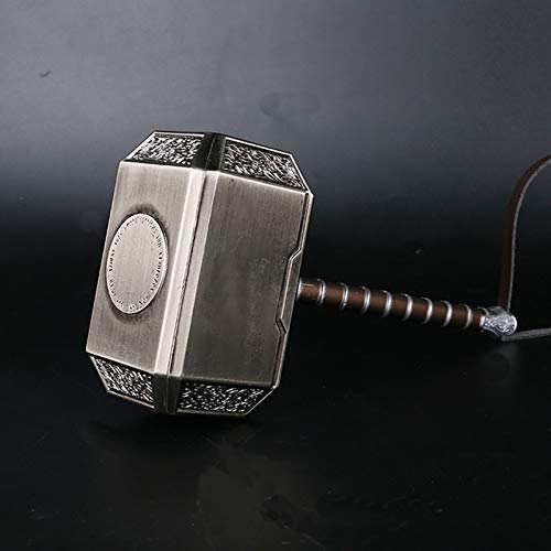 sookin Thor Martillo Metal Modelo Halloween Cosplay Prop 1: 1 Thor Martillo AleacióN Arma Modelo de Metal 20cm Martillo Thor SuperhéRoe Juguete Thor's Hammer Regalo CumpleañOs Navidad