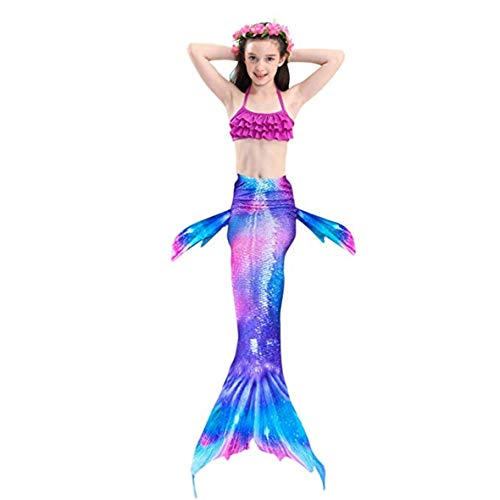 SPEEDEVE Traje de Baño Bikini Sirena para Niña,DH54-110