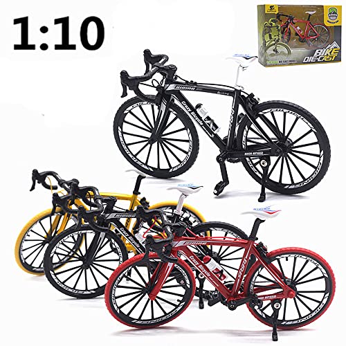 Speedy Panther 1:10 Mini aleación bicicleta modelo fundido metal dedo bicicleta de montaña juguete colección juguetes para niños (amarillo)