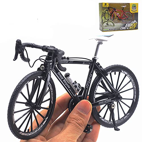 Speedy Panther 1:10 Mini aleación bicicleta modelo fundido metal dedo bicicleta de montaña juguete colección juguetes para niños (amarillo)