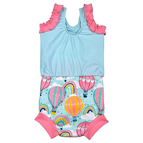 Splash About Happy Nappy Costume Up & Away Months Disfraz Feliz con pañal Incorporado, Bebé-Niñas, 6-14 Meses