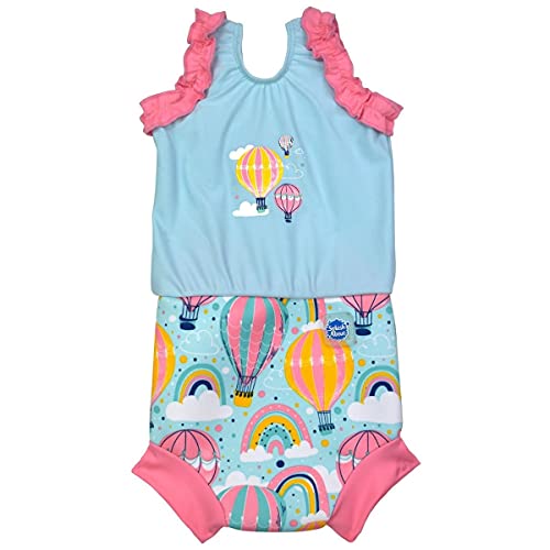 Splash About Happy Nappy Costume Up & Away Months Disfraz Feliz con pañal Incorporado, Bebé-Niñas, 6-14 Meses