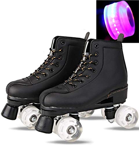 SQL Rodillo Quad Patines Patines Patines de Ruedas de Dos hileras de Ruedas Luminosos Patines de Ruedas para niños, Adolescentes y Adultos,B,40