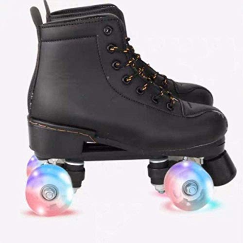 SQL Rodillo Quad Patines Patines Patines de Ruedas de Dos hileras de Ruedas Luminosos Patines de Ruedas para niños, Adolescentes y Adultos,B,40