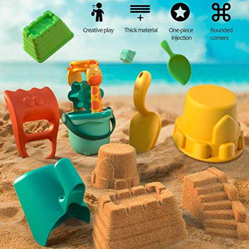 Srliya Juego de juguetes de playa para niños, 14 piezas, piscina al aire libre, juguete de agua, cubo de arena de arena, cubo de juguete de playa y juego de pala pequeña