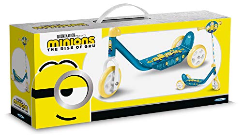 Stamp- Scooter 3 Wheels Minions 2 Despicable, Color Azul, (MI290050)