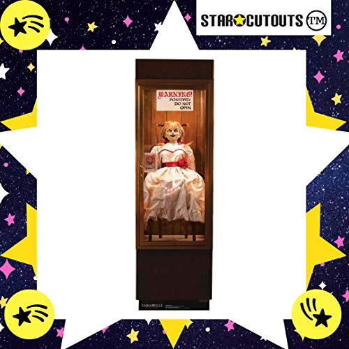 STAR CUTOUTS SC1540 Annabelle Poseído Muñeca Caso de Cristal Halloween Fiestas temáticas y Fans de la película de Terror (177 cm), Multicolor