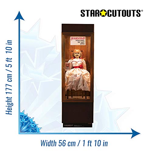 STAR CUTOUTS SC1540 Annabelle Poseído Muñeca Caso de Cristal Halloween Fiestas temáticas y Fans de la película de Terror (177 cm), Multicolor