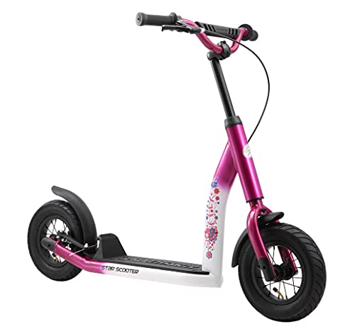 STAR SCOOTER Patinete Infantil 2 Ruedas a Partir de 5 años | Kick Scooter 10" neumáticos, Ajustable en Altura para niñas y niños | Rosa