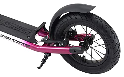 STAR SCOOTER Patinete Infantil 2 Ruedas a Partir de 7 años | Kick Scooter 12" neumáticos, Ajustable en Altura para niñas y niños | Rosa