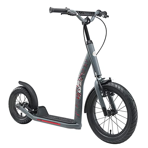 STAR SCOOTER Patinete Infantil 2 Ruedas a Partir de 8 años | Kick Scooter 16" neumáticos, Ajustable en Altura para niñas y niños | Gris