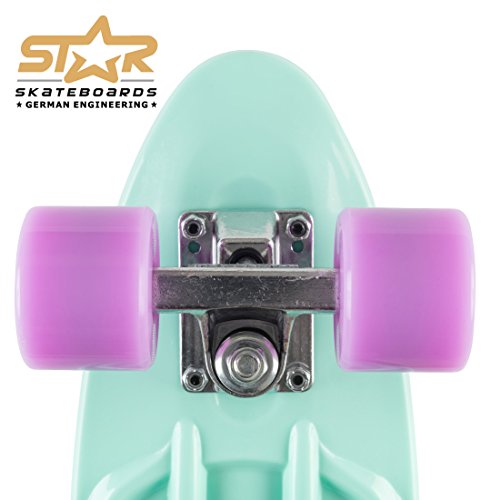 Star-Skateboards Vintage Cruiser Board ★ 22S Diamond Class Edition ★ Creamy Turquoise & Candy Purple