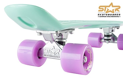 Star-Skateboards Vintage Cruiser Board ★ 22S Diamond Class Edition ★ Creamy Turquoise & Candy Purple