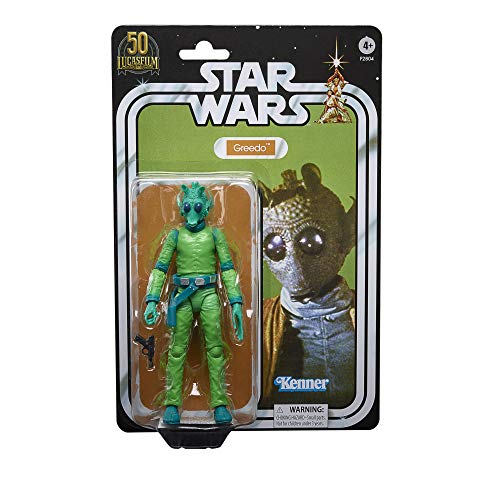 Star Wars The Black Series - Greedo a Escala de 15 cm - 50.º Aniversario de Lucasfilm - Figura de la trilogía Original de Star Wars - Edad: 4+