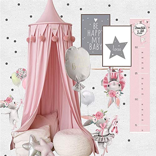 STKASE® Cama con Dosel para Niños, Juego para Bebés, Interiores o Exteriores, Decoración de la Cama y del Dormitorio, Mosquitero (Altura de 245 cm),Rosado