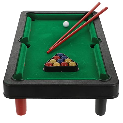 STOBOK 1 Set Tabletop Pool Mini Pool Table Billiard Set Pequeño Juego de Billar Mini Snooker Game Portable Fun Desktop Game para Family Kids Amigos Familia