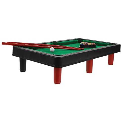 STOBOK 1 Set Tabletop Pool Mini Pool Table Billiard Set Pequeño Juego de Billar Mini Snooker Game Portable Fun Desktop Game para Family Kids Amigos Familia