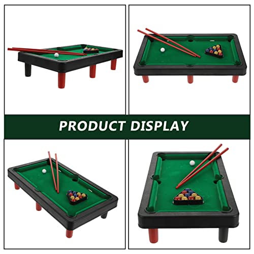 STOBOK 1 Set Tabletop Pool Mini Pool Table Billiard Set Pequeño Juego de Billar Mini Snooker Game Portable Fun Desktop Game para Family Kids Amigos Familia