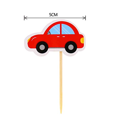 STOBOK 40 unidades de decoración para tartas de coche, autobús, tren, avión, barco