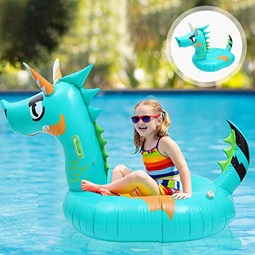 STOBOK Inflable Gigante de La Piscina del Dragón Flotador de Paseo en La Piscina Inflable Flotador Silla de La Piscina Flotadores de La Piscina Flotador de Juguete para La Playa de