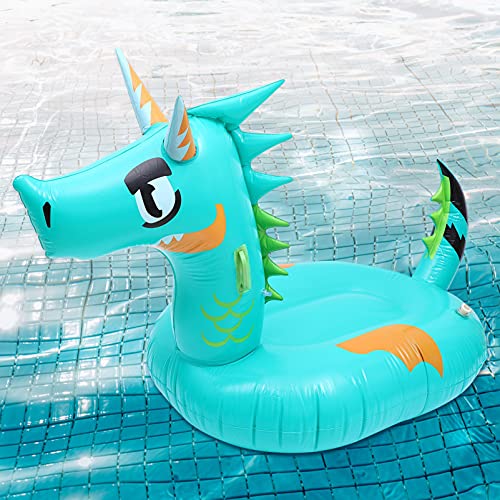 STOBOK Inflable Gigante de La Piscina del Dragón Flotador de Paseo en La Piscina Inflable Flotador Silla de La Piscina Flotadores de La Piscina Flotador de Juguete para La Playa de