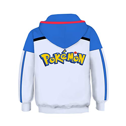 Sudadera con capucha para niños, disfraz de anime cosplay con impresión 3D, unisex, disfraz de Halloween para niños pequeños (145 cm-155 cm[L])